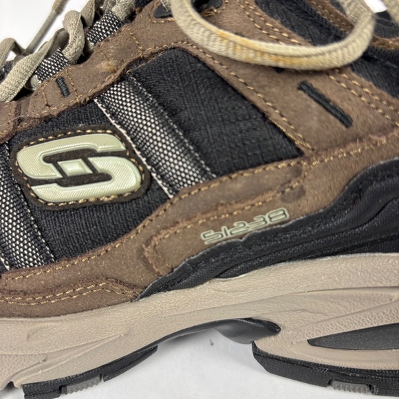 Sketchers Sport Men's Size 8.5 Sneaker Brown/Black Leather NWOT - Picture 7 of 11
